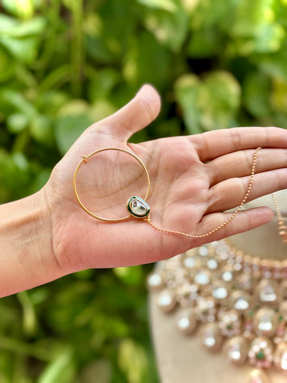 Green Nayobi Kundan Bridal Jewellery Set