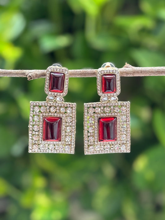 Maroon Advika Earings