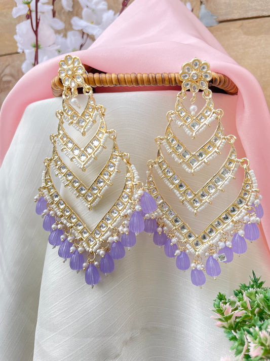 Lavender Palak Danglers