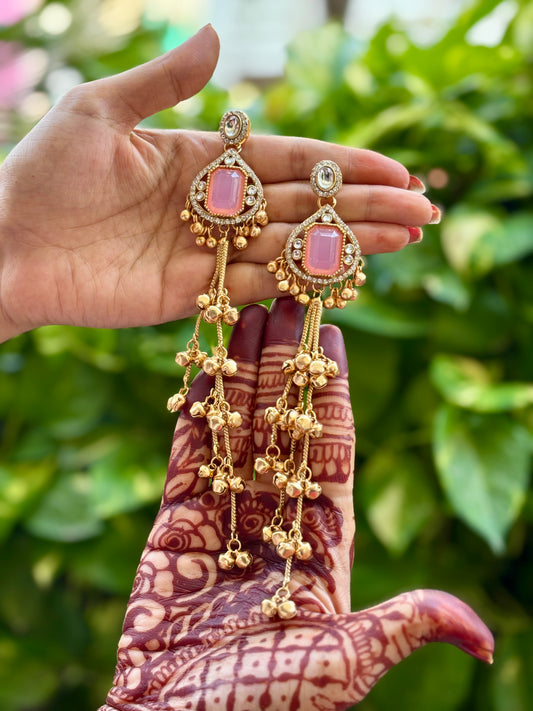 Pink Noraa Kashmiri Earrings