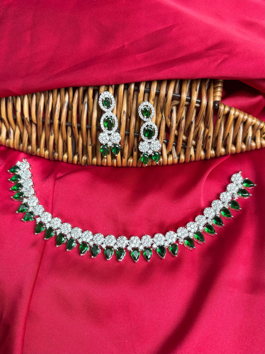 Emerald Aalia Zirconia Necklace
