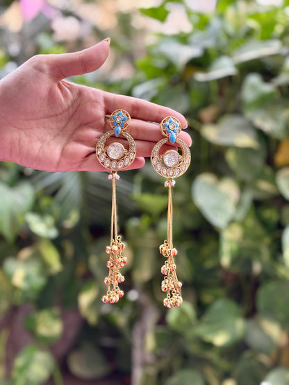 Blue Noor Kashmiri Earrings