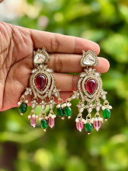 Multicolour Elara Kundan Bridal Jewellery Set