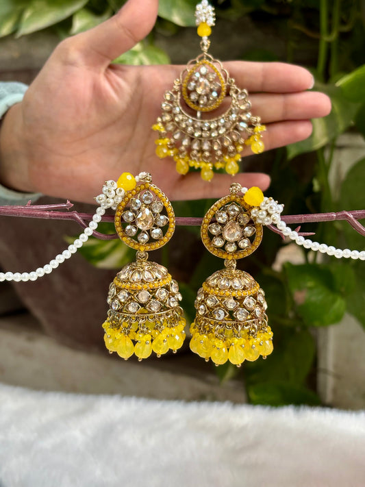 Yellow Kiya Earrings Tika