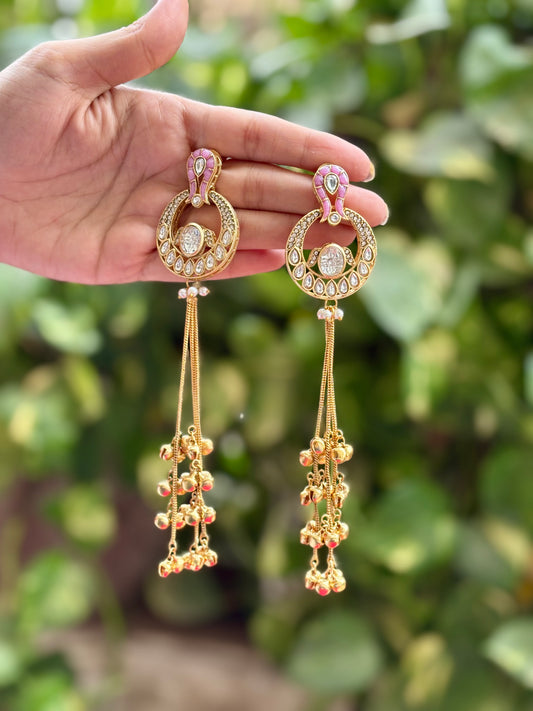 Pink Noor Kashmiri Earrings