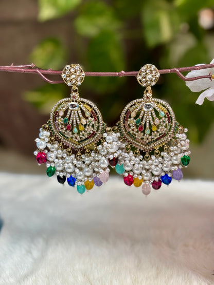 Multicolour Keshvi Chandbalis