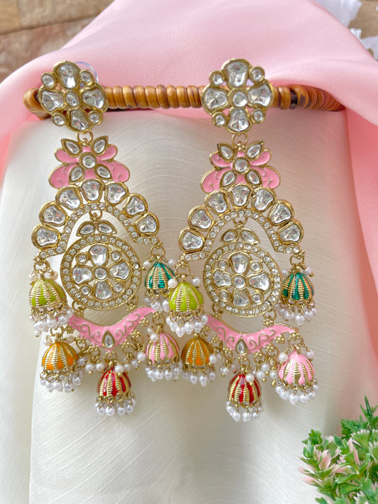 Multicolour Elina Jhumkis