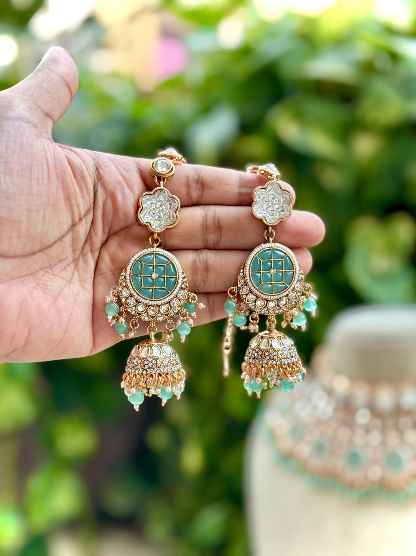 Mint Samiyara Kundan Bridal Jewellery Set