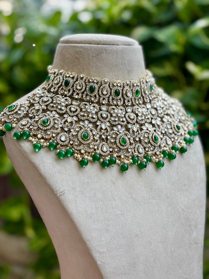 Green Myra Kundan Bridal Jewellery Set
