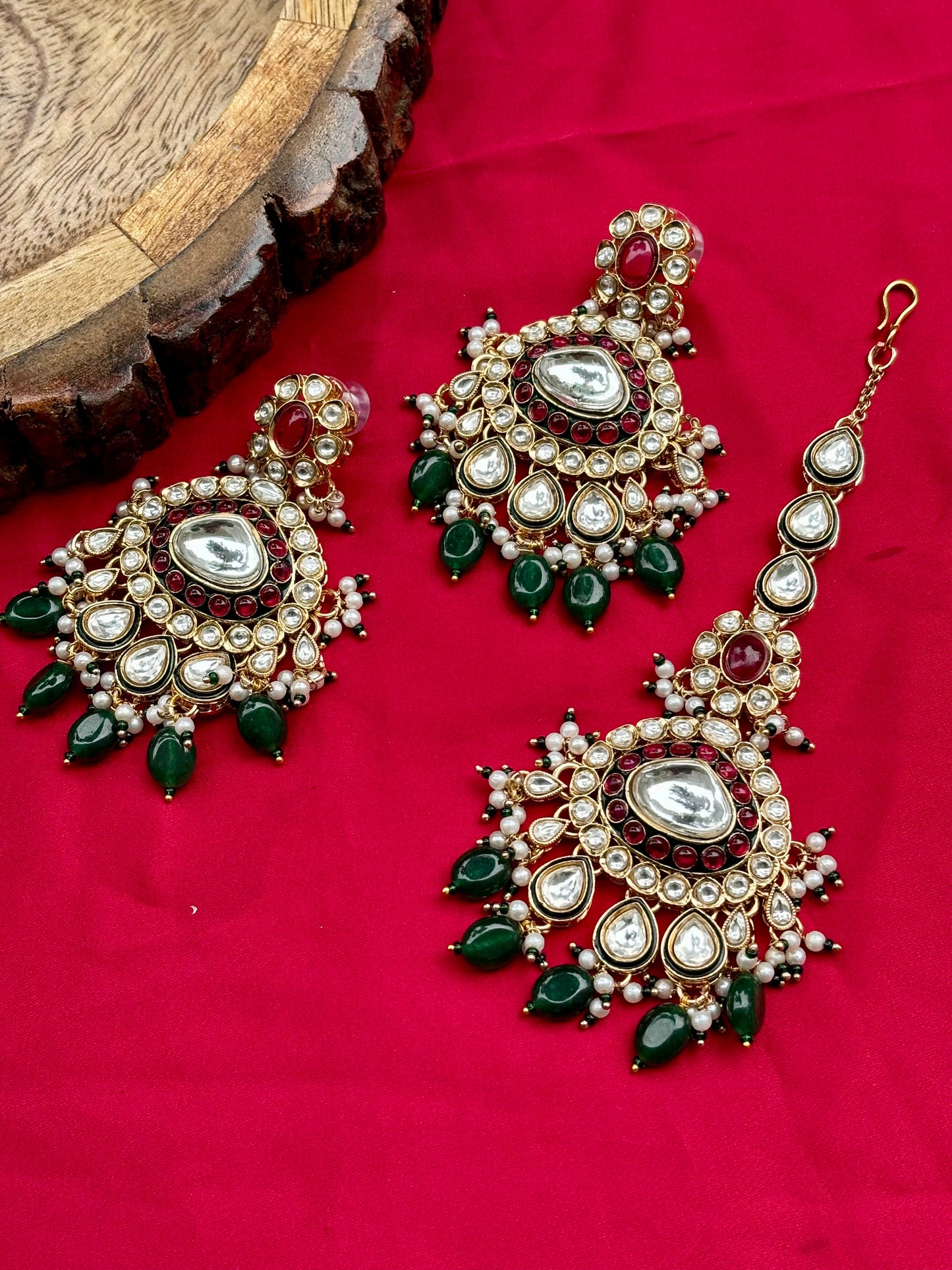 Multicolour Ravya Kundan Bridal Jewellery Set