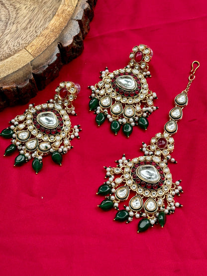 Multicolour Ravya Kundan Bridal Jewellery Set