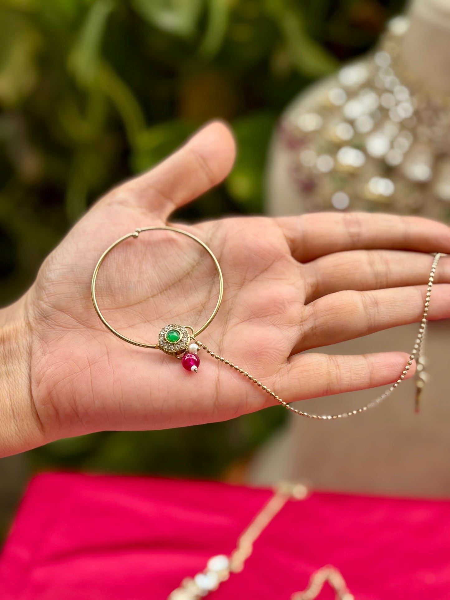 Multicolour Kashiwa Kundan Bridal Jewellery Set