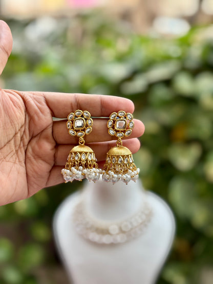 Ivory Charvi Kundan Jewellery Set