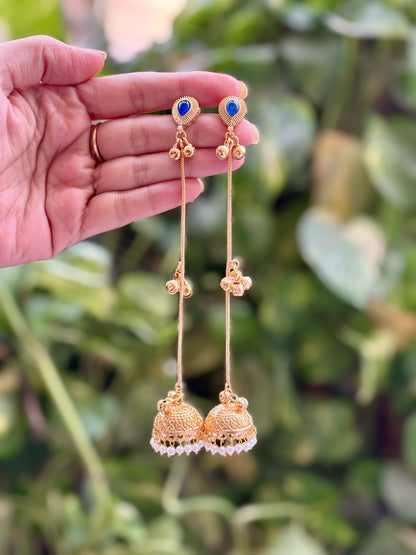 Blue Reha Kashmiri Earrings