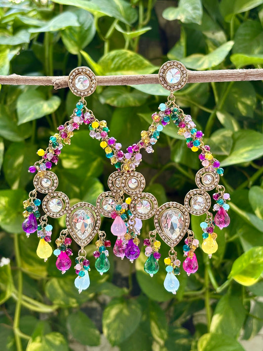 Kundan Multi Aria Danglers