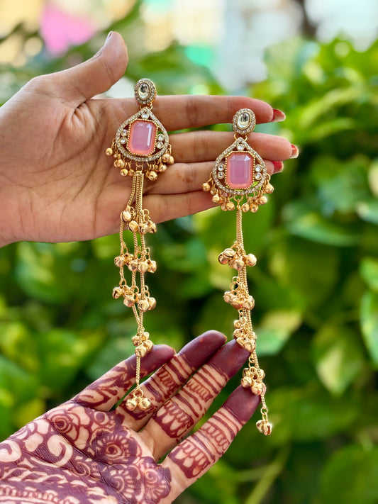 Pink Noraa Kashmiri Earrings
