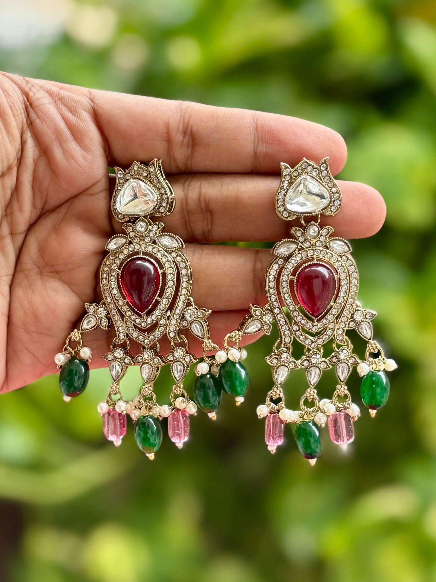 Multicolour Elara Kundan Bridal Jewellery Set
