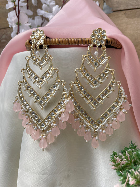 Pink Palak Danglers