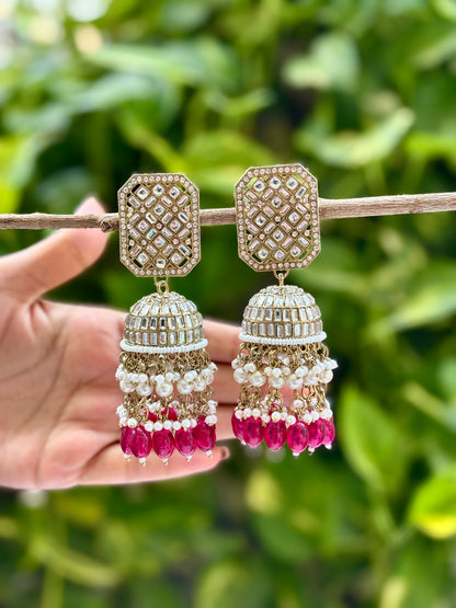 Ruby Sandya Jhumkis