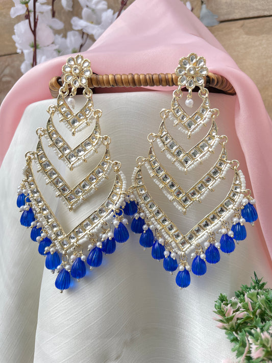 Blue Palak Danglers