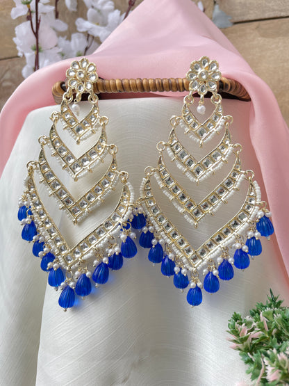 Blue Palak Danglers