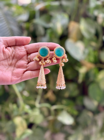 Turquoise Sanaya Kashmiri Earrings