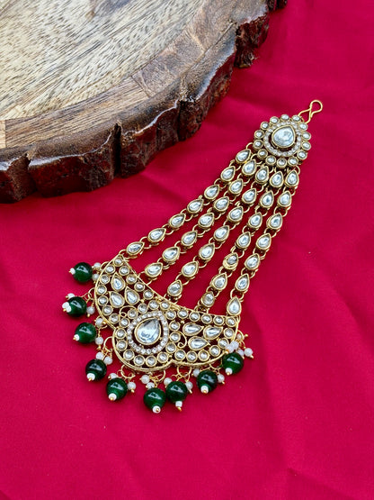 Green Clara Kundan Bridal Jewellery Set