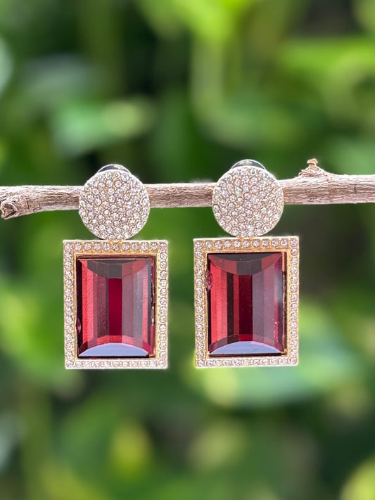 Wine Charvi Earings