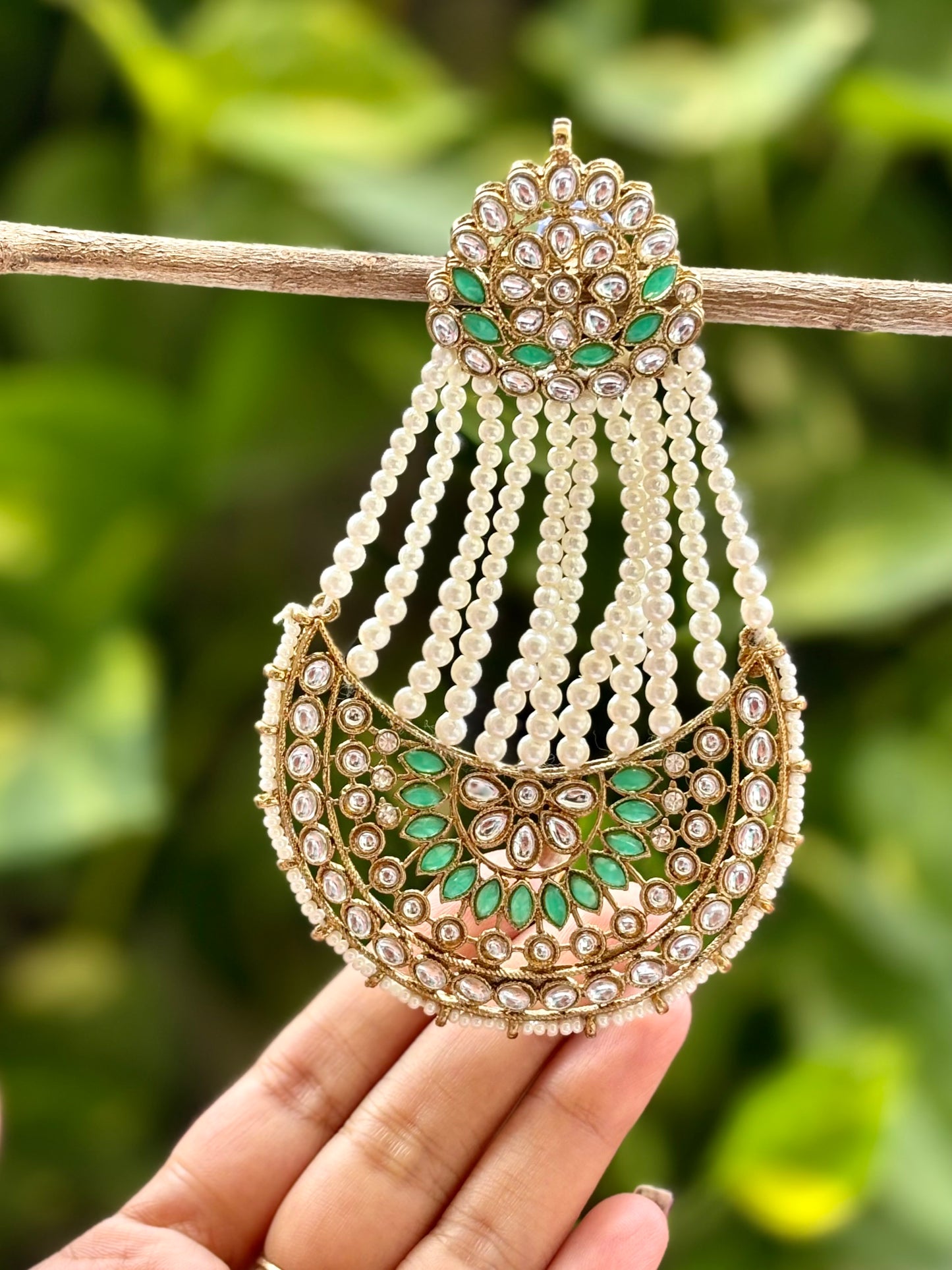 Antique Green Maya Danglers
