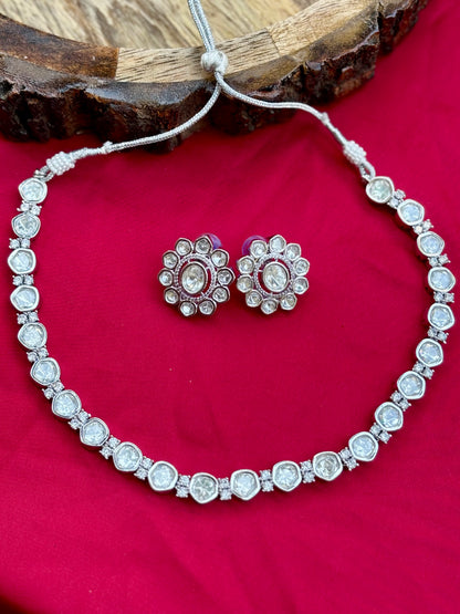Niyara Silver Kundan Jewellery Set