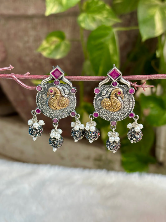 Oxidised Anshi Earrings