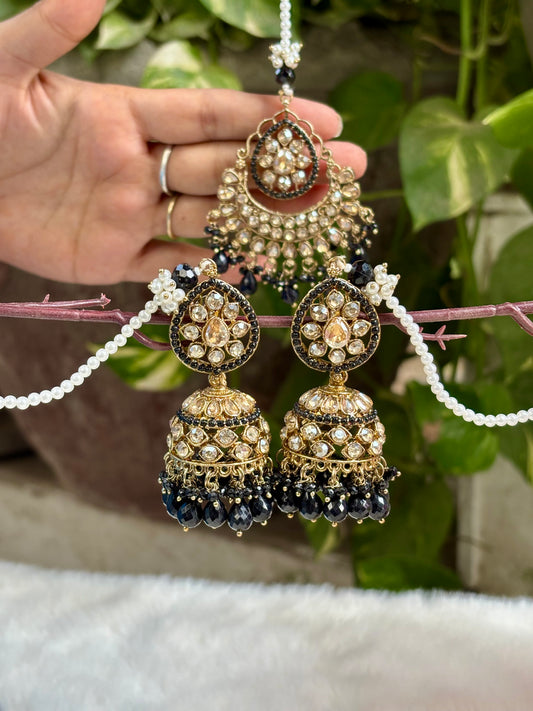 Black Kiya Earrings Tika