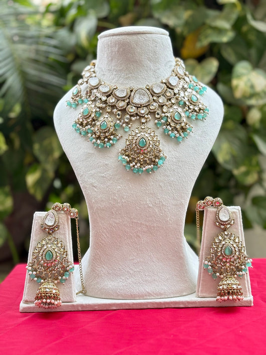 Mint Reshmi Kundan Bridal Jewellery Set