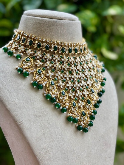 Green Amly Kundan Bridal Jewellery Set