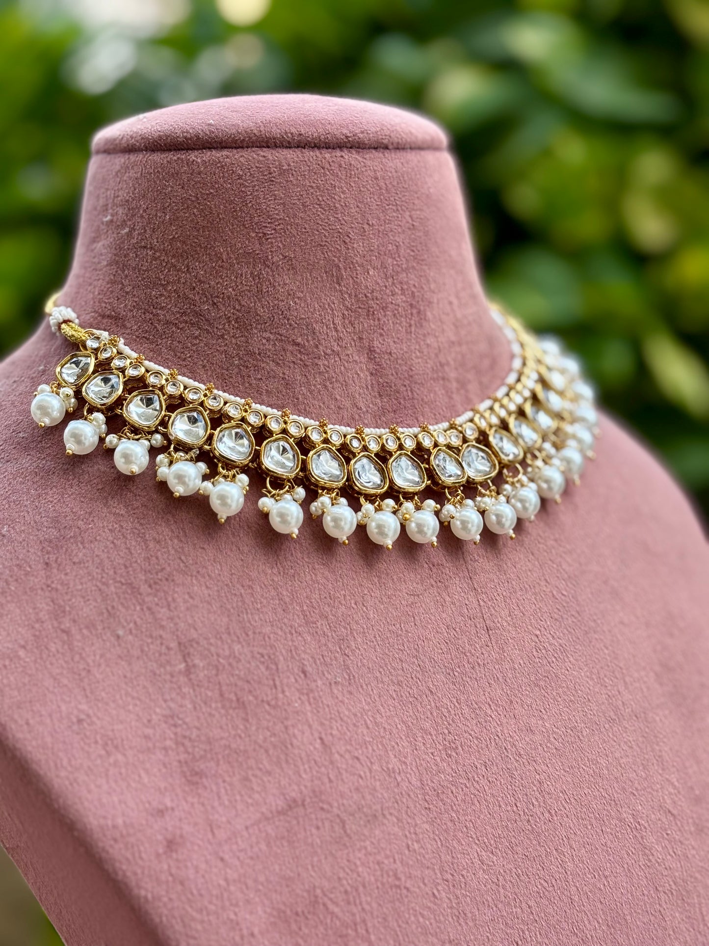 Ivory Charvi Kundan Jewellery Set
