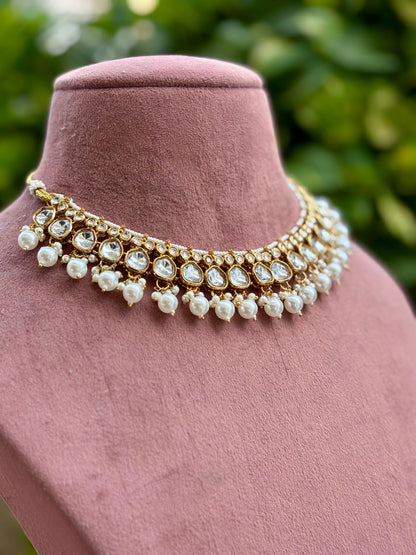 Ivory Charvi Kundan Jewellery Set