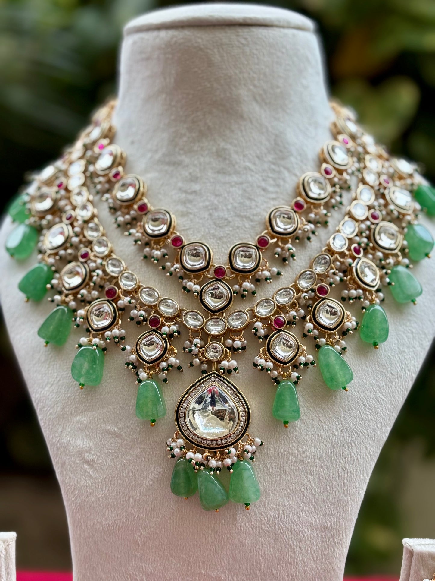 Mint Lyra Kundan Bridal Jewellery Set