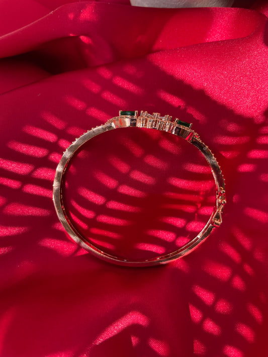 Rosegold Emerald Aider Zirconia Bracelet