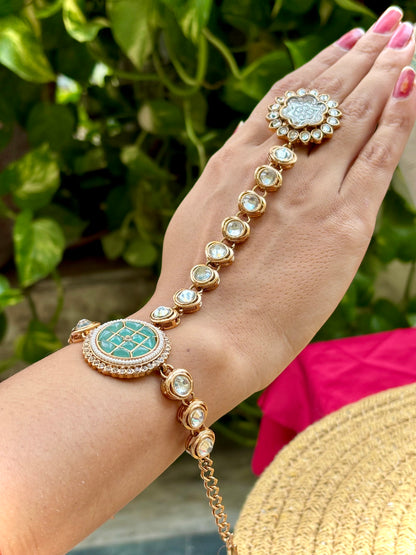 Mint Samiyara Kundan Bridal Jewellery Set