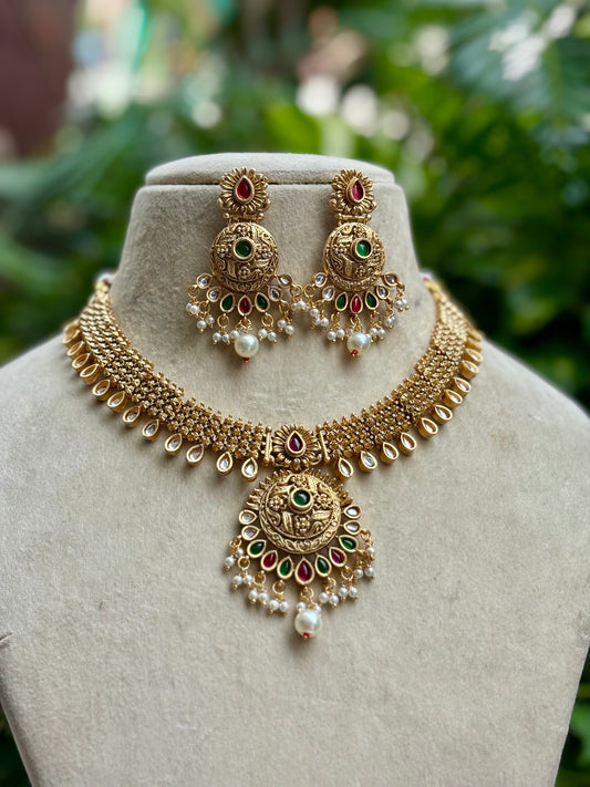 Multicolour Ayra Kundan Jewellery Set