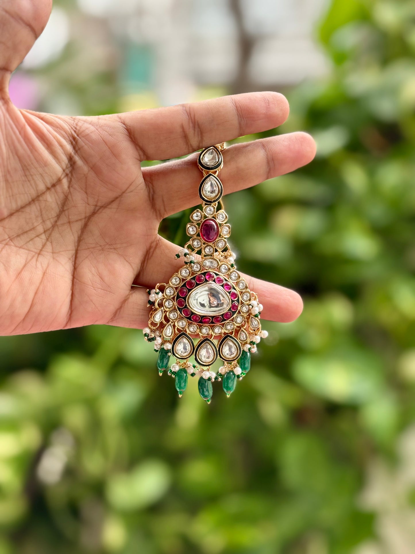 Multicolour Ravya Kundan Bridal Jewellery Set