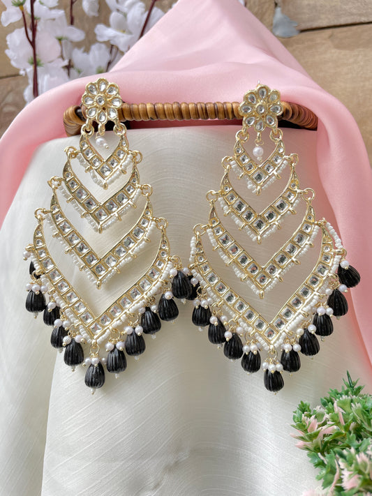 Black Palak Danglers