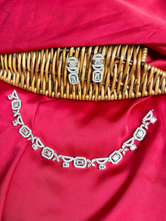 Single Line Zirconia Necklace