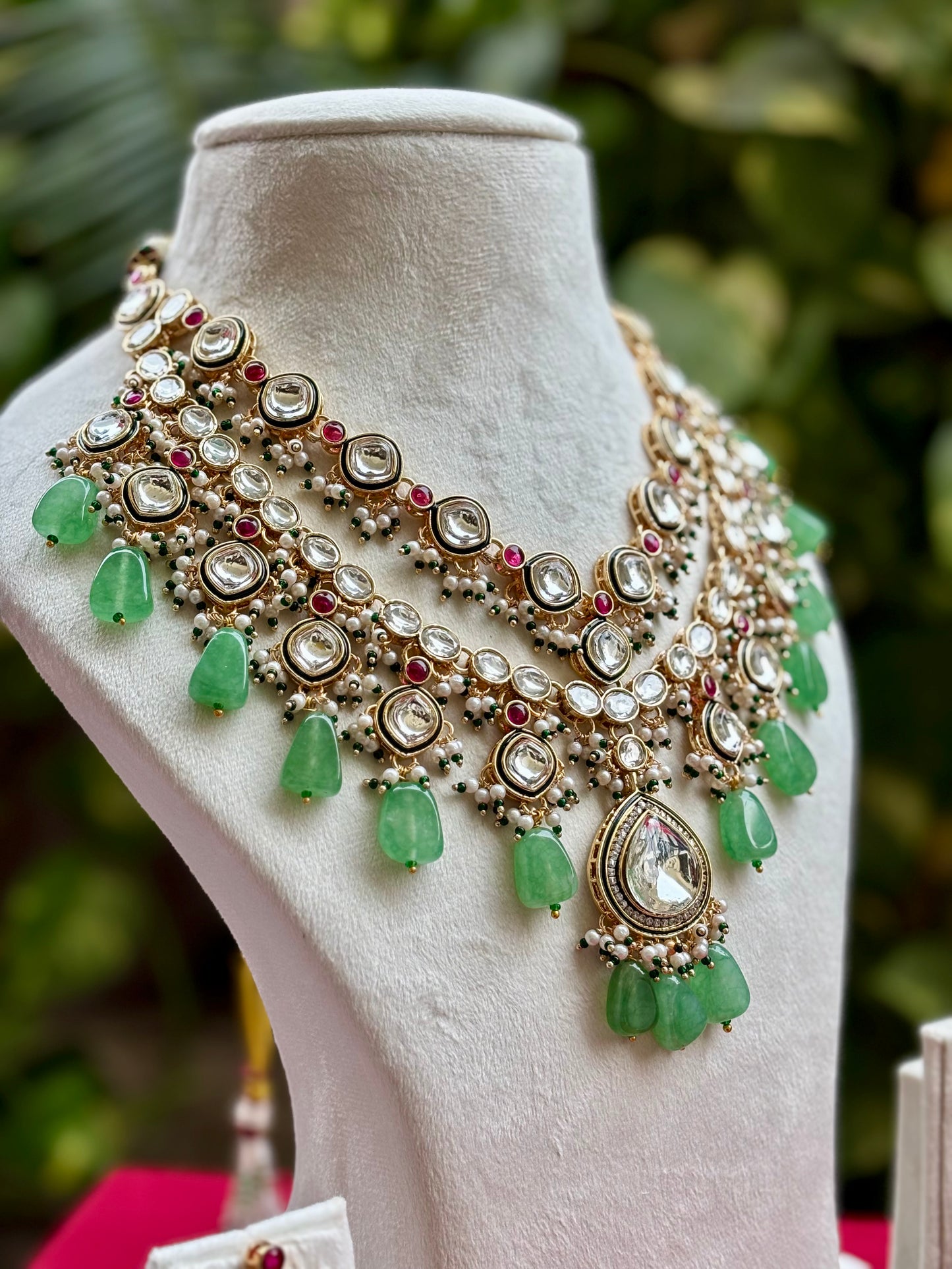 Mint Lyra Kundan Bridal Jewellery Set