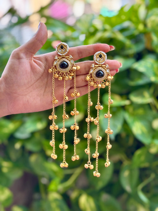 Black Noor Kashmiri Earrings