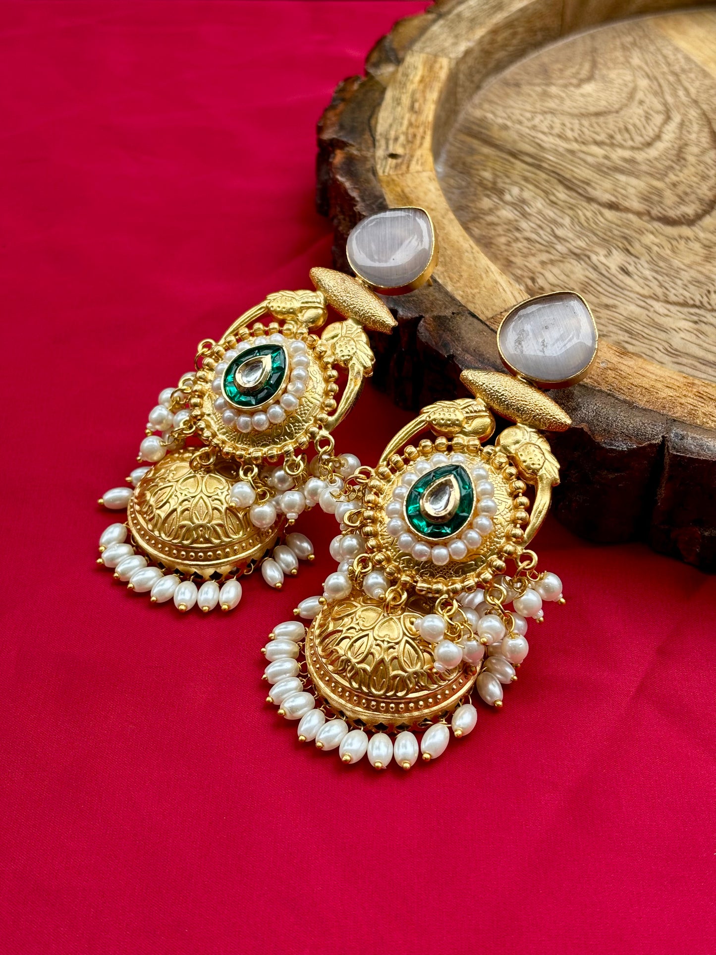 Grey Meher Kashmiri Earrings