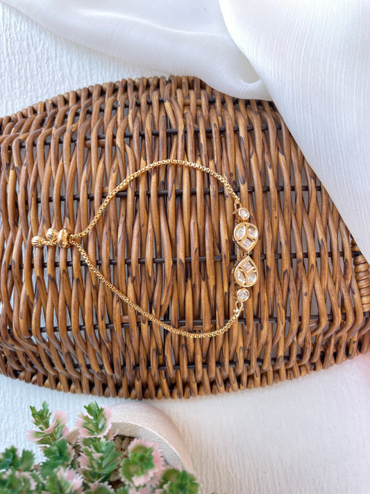 Rose Gold Ruhi Kundan Bracelet