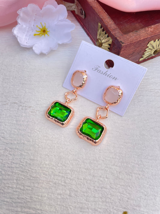 Green Div Earrings