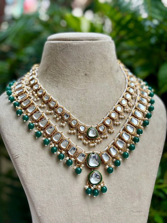 Green Nikki Kundan Jewellery Set