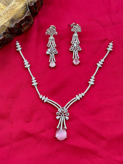 Pink Tara Zirconia Jewellery Set
